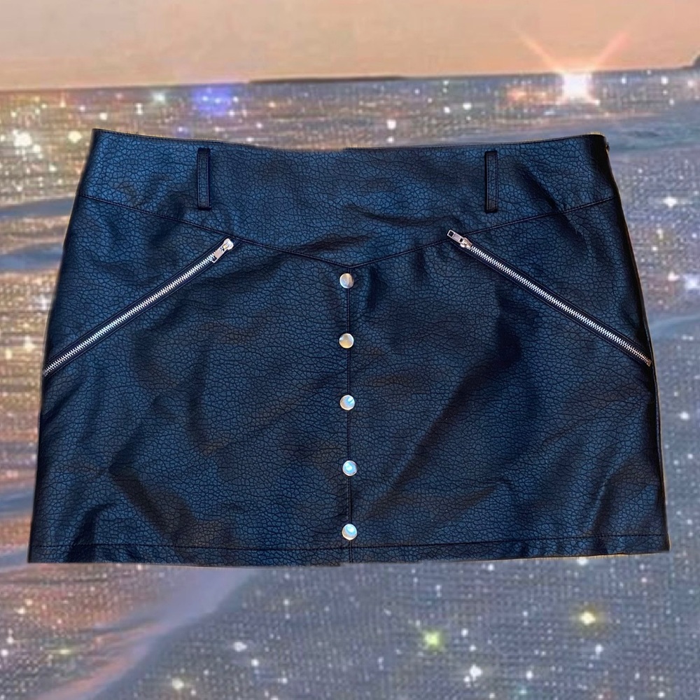 ASOS DESIGN Leather Look Mini Skirt